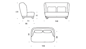 Sho lounge Armchair gallery