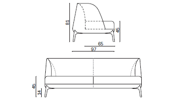 Velvet Single Sofa gallery